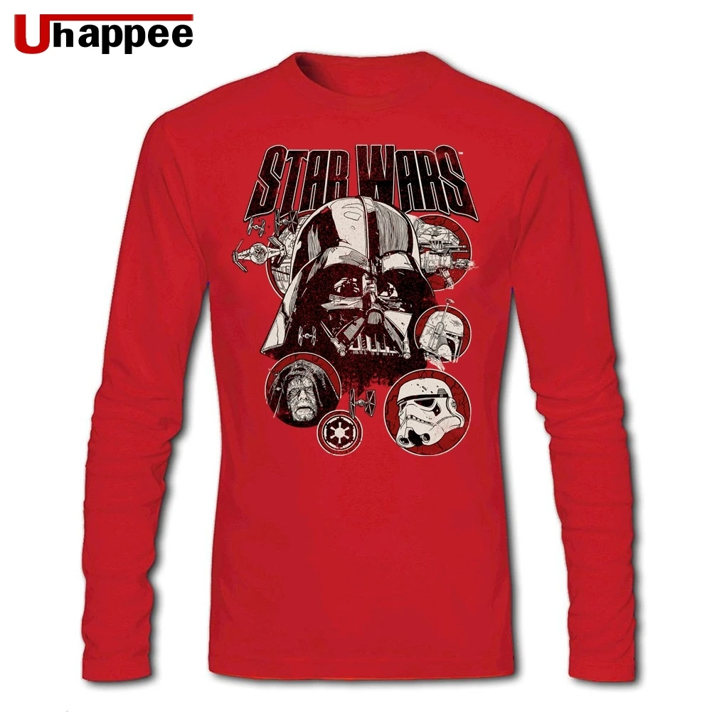 Мужская футболка с принтом Звездных войн длинным рукавом большой размер