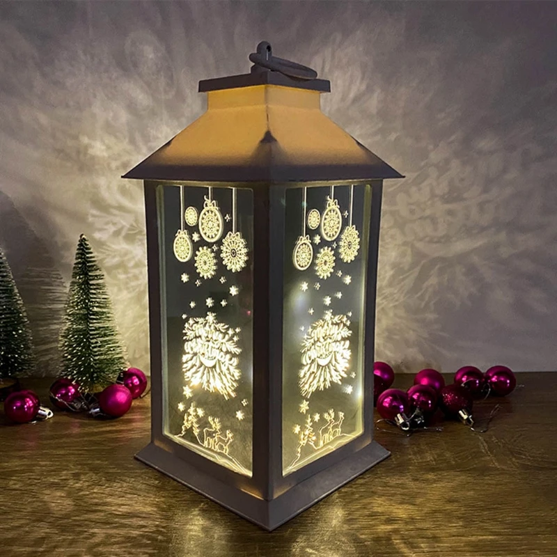

Christmas Decoration Simulation Portable Lamp Props Night Light Decoration Desk Night Lamp Desktop Ornament for Home