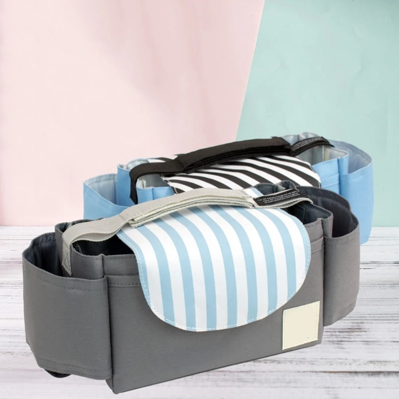 

Portable Mummy Bag Stroller Hanging Organizer for Diaper Clothes Towels Bottle F3ME