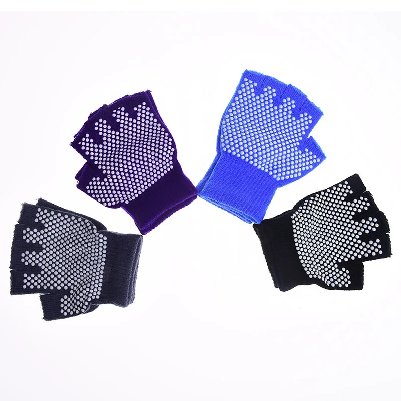 

Slip Fingerless Gloves Unisex Sports Gloves Anti Grip Sticky For Yoga Pilates Balance Warm Workout Fitness Exposed Gloves 1Pair