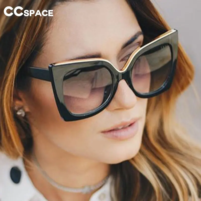 47253 Ретро кошачий глаз Квадратные Солнцезащитные очки мужские и женские Модные