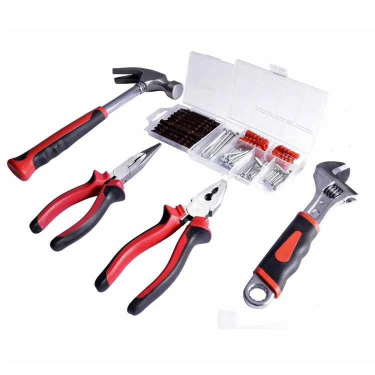 

Hot Selling Tool Set General Household Hand Tool Kit with Plastic Toolbox Storage Case Box Hand Tool Set