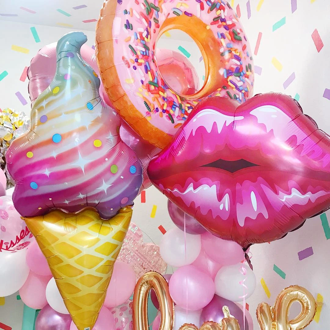 

Donut Balloon Candy Ice Cream Balloons Baby Shower Summer Birthday Party Supplies Kid Toys Donut Grow Up Decoration