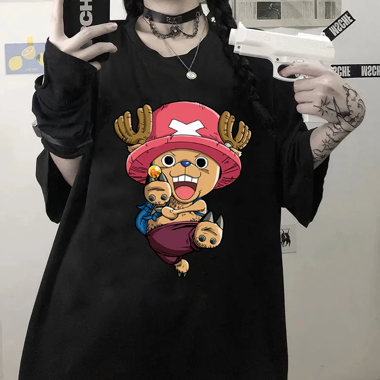 Футболка унисекс с коротким рукавом принтом Луффи | Женская одежда