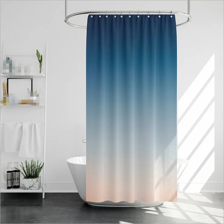 

Gradient Color Polyester Material Waterproof Shower Curtains