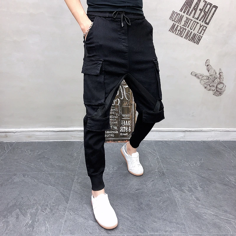 Повседневные брюки-карго брюки Erkek Pantolon модные весенние с боковыми карманами и