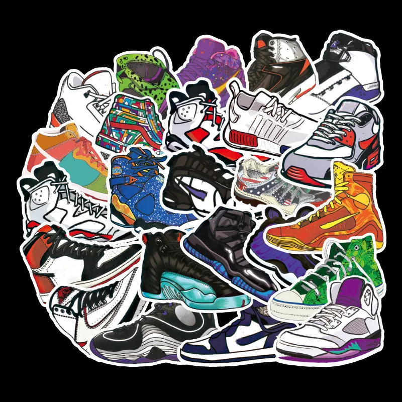 36 шт. Ретро баскетбольные кроссовки винтажные наклейки для обуви s на мобильный