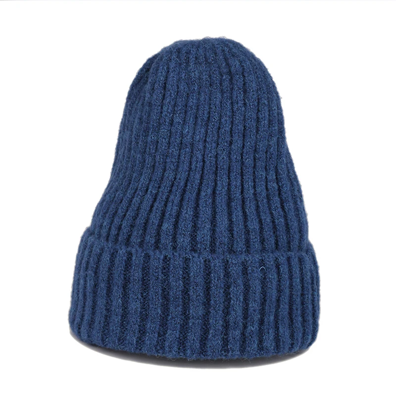 

New Autumn Winter Light Board Parent-child Hat Baby Boys Girls Knitting Wool Hats Solid Color Children Warm All-match Hats