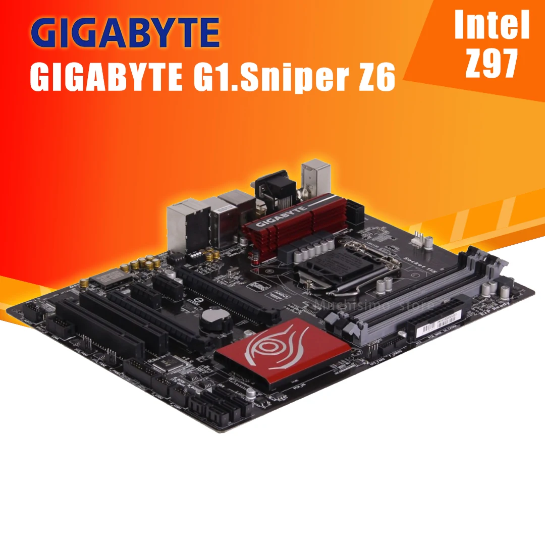 Günstig LGA 1150 GIGABYTE G1.Sniper Z6 Motherboard DDR3 Intel Z97 32GB SATAIII GIGABYTE G1.Sniper Desktop Mainboard ATX I7 I5 I3 Verwendet