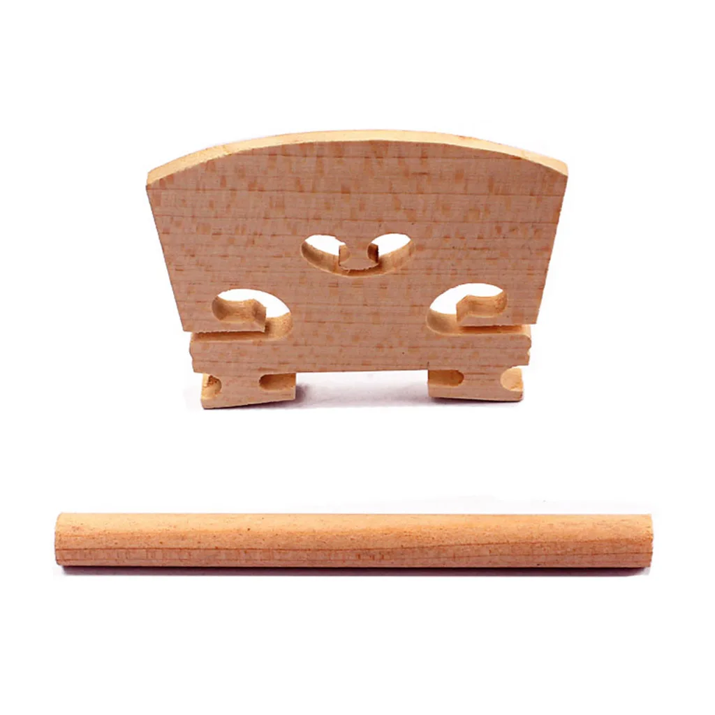 

4/4 Ebony Wood Violin Tuning Pegs&Endpin&Chinrest&Tailpiece&Bridge for Violin Fiddle Parts Accessories