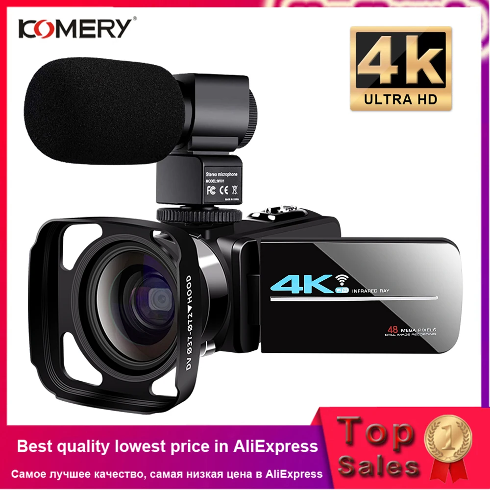 Видеокамера 4K видеокамера цифровая 3 0 дюймовый сенсорный экран ночное видение Wi