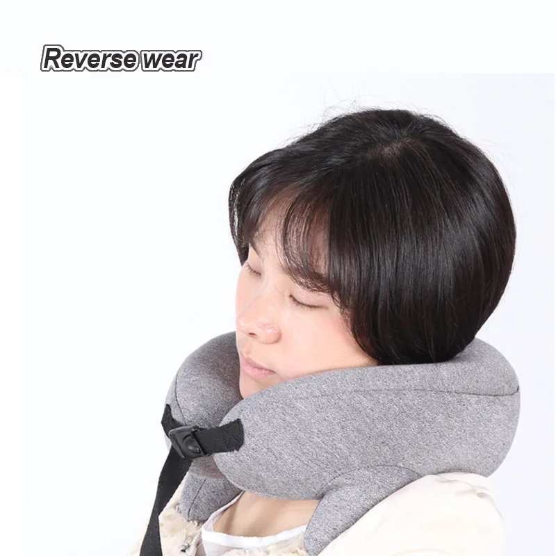 Подушка для путешествий удобная из пены с эффектом памяти маской глаз легкая