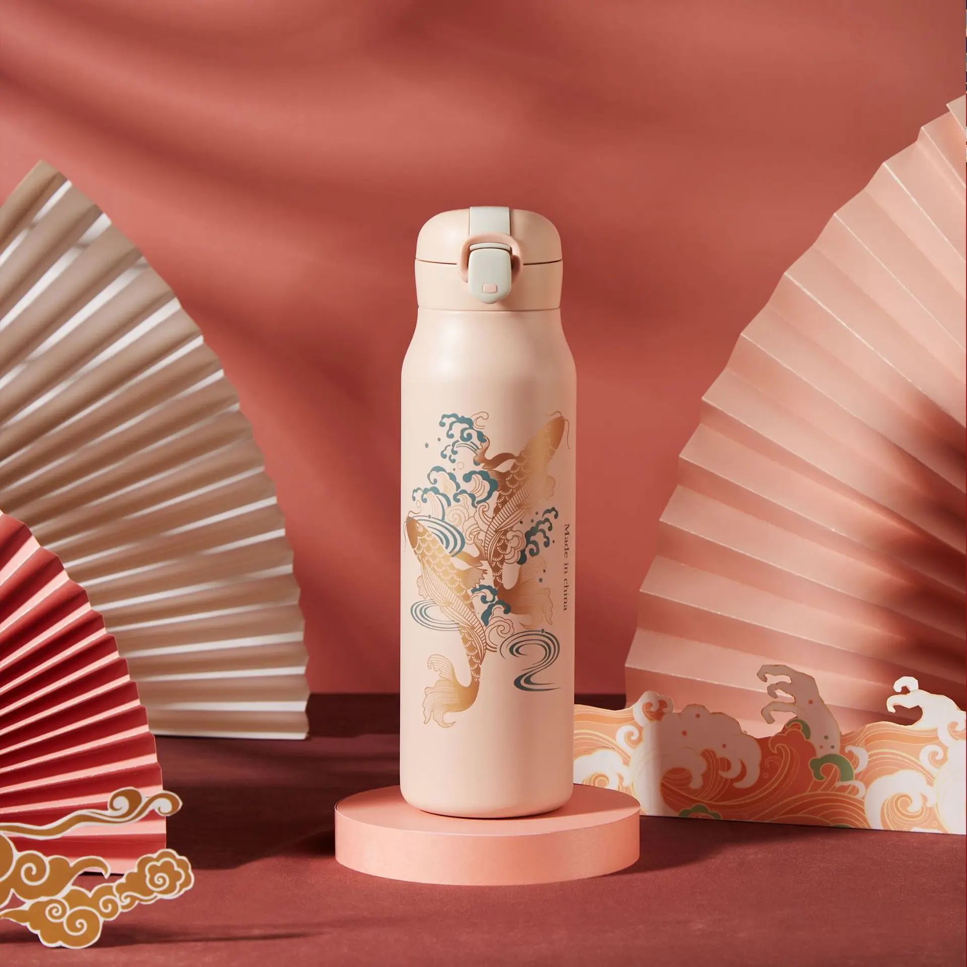 Термос в китайском стиле кружка национальном для мужчин и женщин креативная