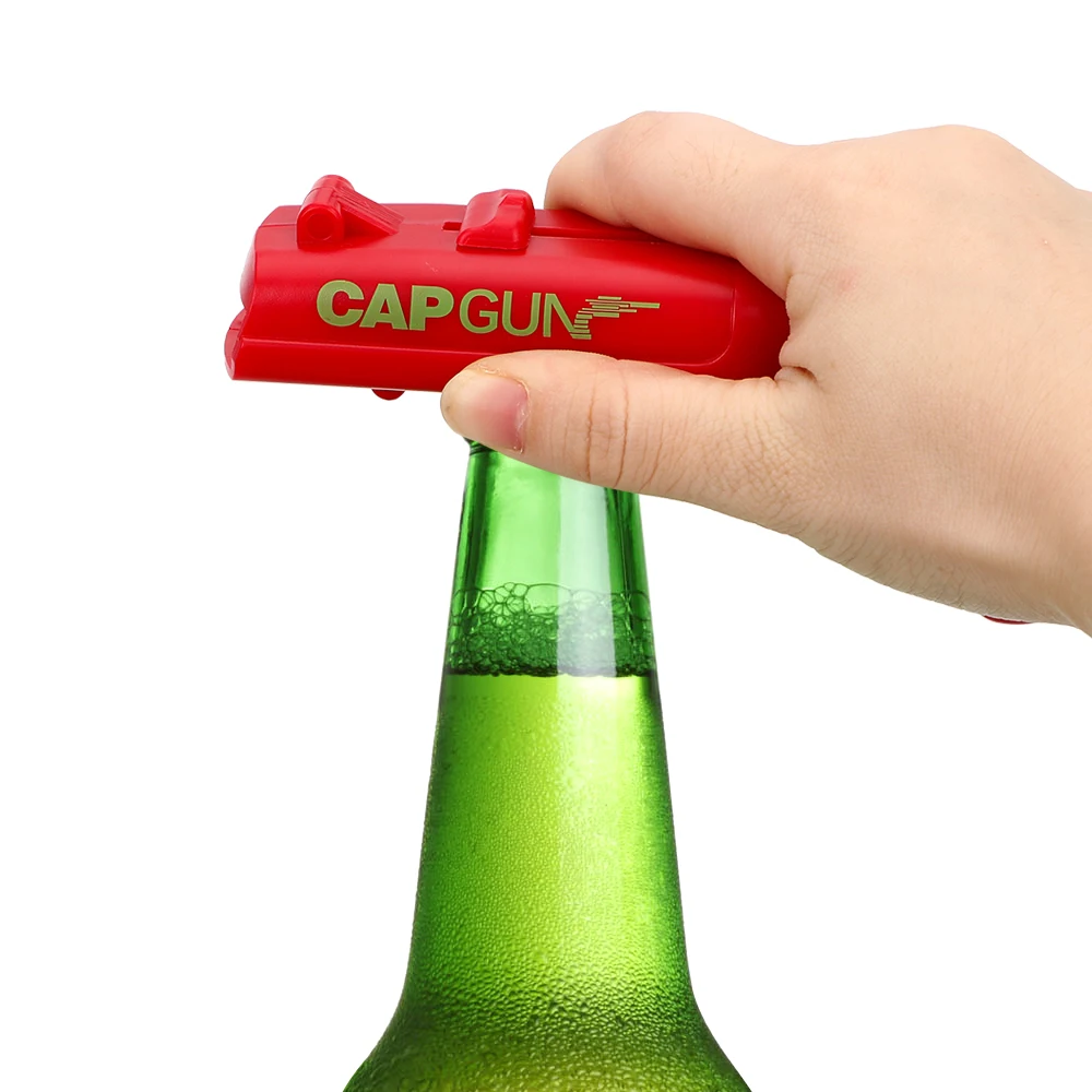 Gun shape Drink Opening Shooter Beer Bottle Opener Spring Cap Catapult Launcher Bar Tool Can Openers Creative | Дом и сад