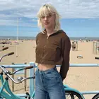 Худи HOUZHOU коричневое винтажное Y2k, укороченный топ в стиле Харадзюку, Женский свитшот на молнии 90-х, Женская Повседневная Уличная одежда в стиле гранж с капюшоном