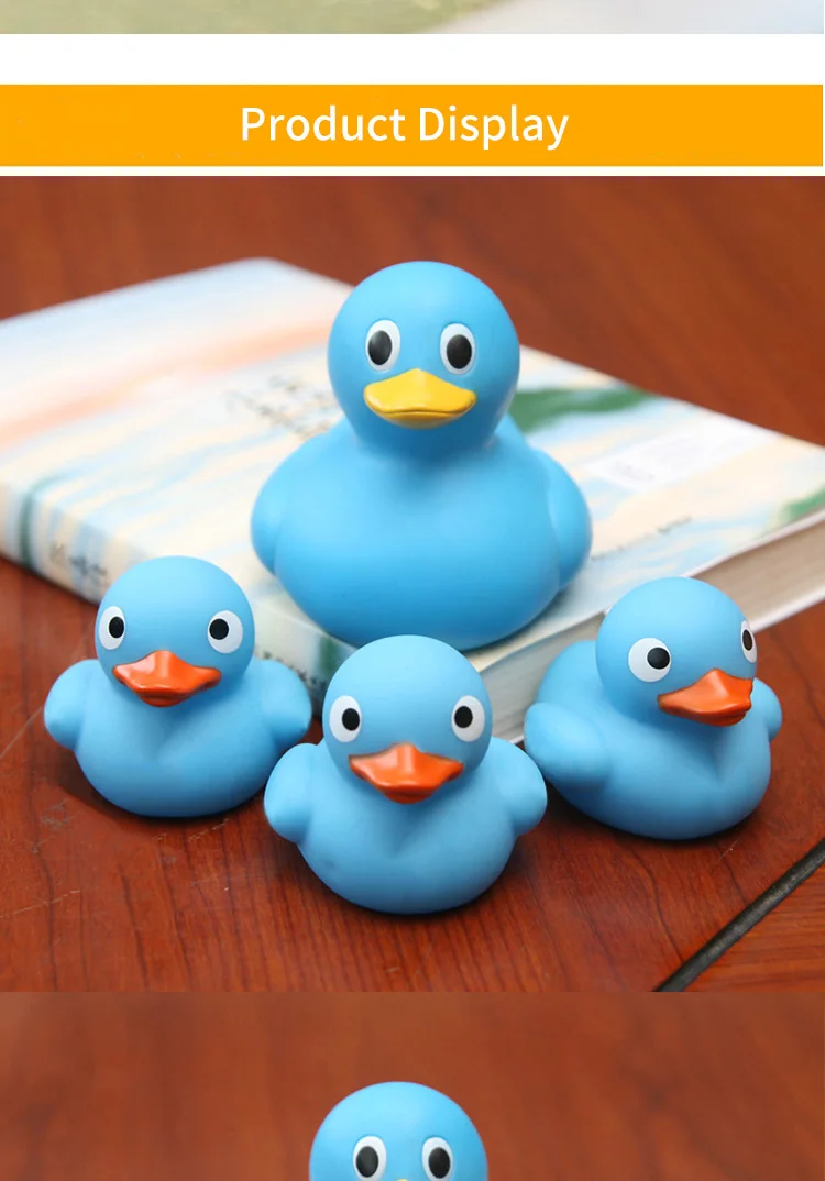 Bathing toys for children and babies One big plus three small blue ducks pinch and tell boys and girls to play with water toy su