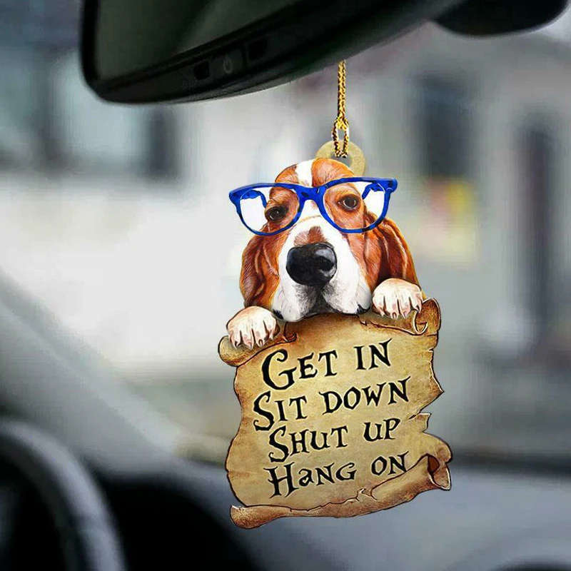 

Car Pendant Dog Pendant Double Sided Pendant Decoration Automobiles Rearview Mirror Suspension Decoration Accessories