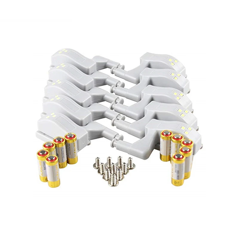 

10 Uds luz LED para armario inteligente tactil induccion lampara con bisagra para interior Sensor de luz de la noche paraarmario
