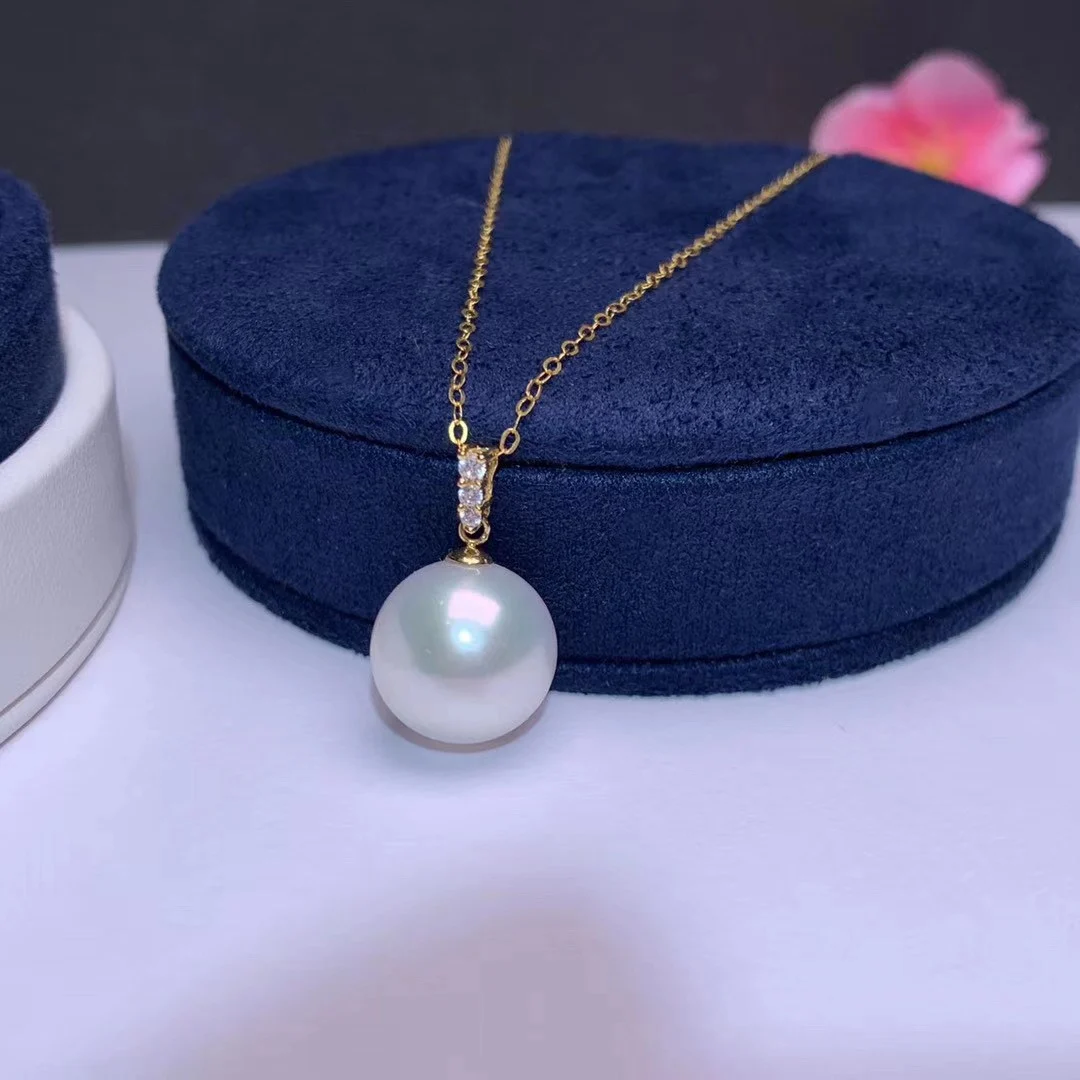 

shilovem 18k yellow gold Natural freshwater pearls pendants fine Jewelry women trendy plant no necklace gift new mymz12-136699zz