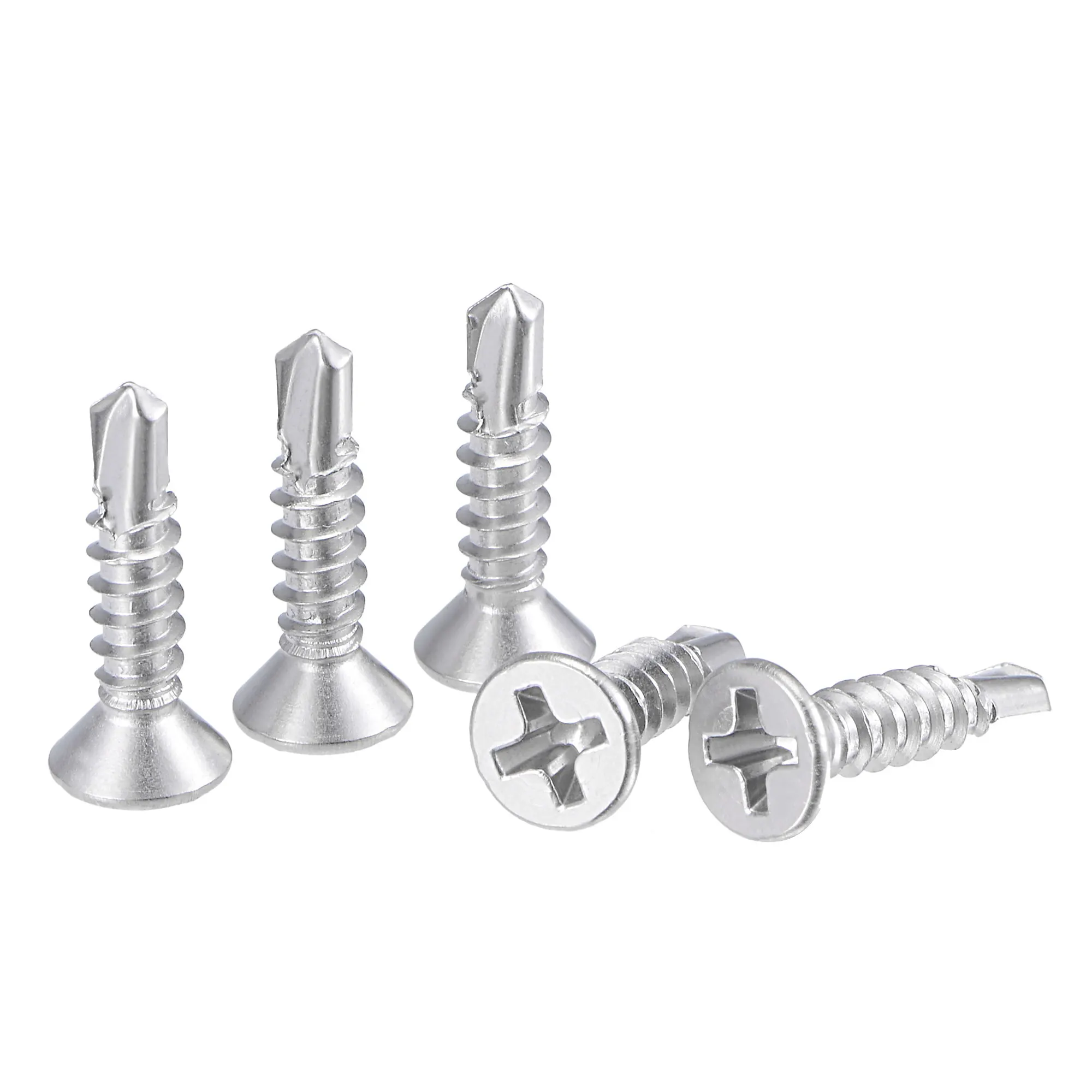 

Uxcell Phillips Head Self Drilling Screws, #6 x 13mm 410 Stainless Steel Full Thread Sheet Metal Screw 100pcs