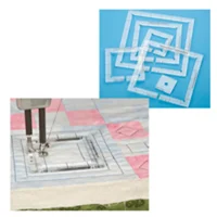 1/4" METAL RULER FOOT Frame Quilting Embroidery Low Shank Singer Pfaff Viking Brother EN-01 and EN-01J