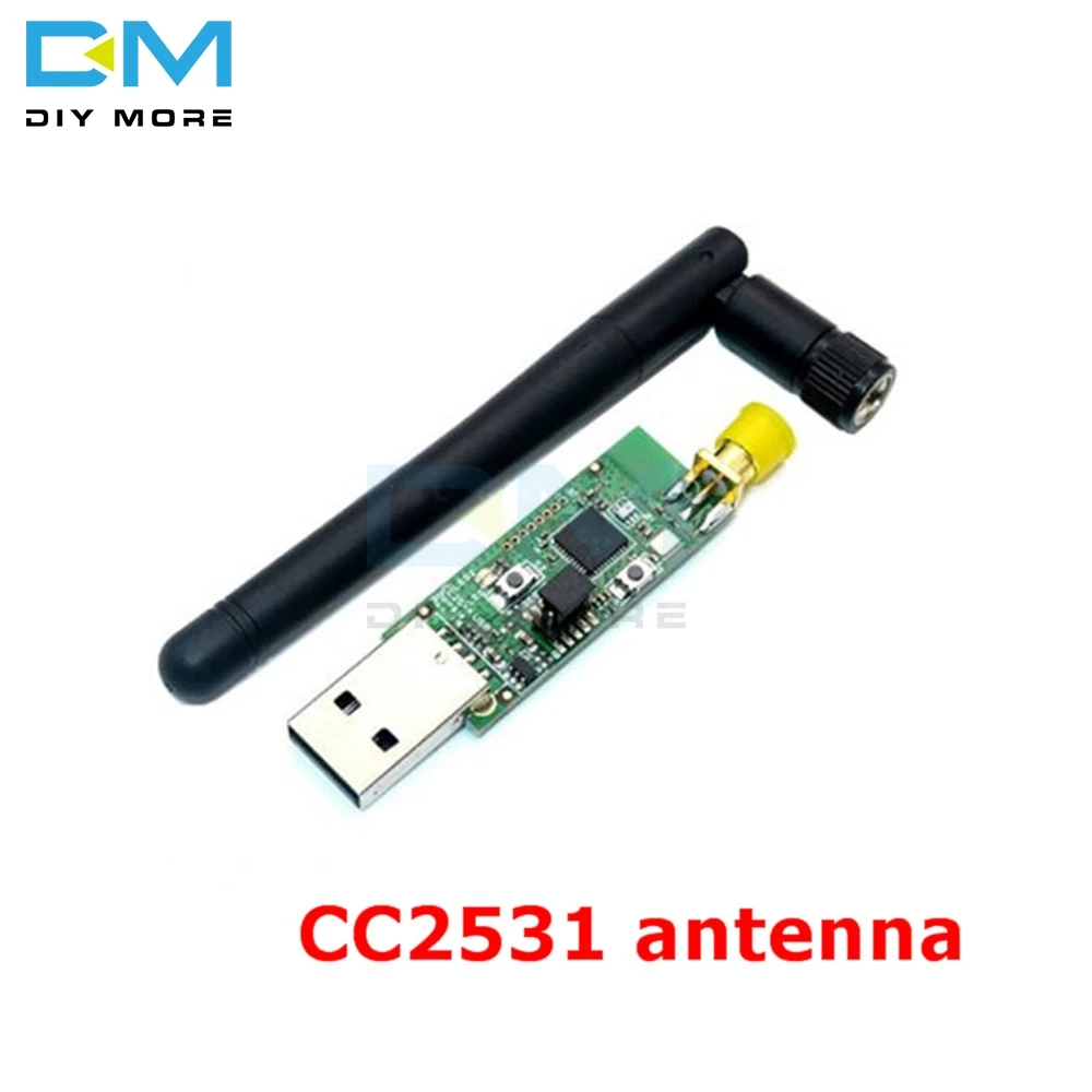 CC2531 antenna Беспроводной Zigbee CC2531 CC2540 анализатор голых пакетов модуль Zigbee эмулятор CC отладчик CC1110 Smartrf04eb - Цвет: CC2531 antenna