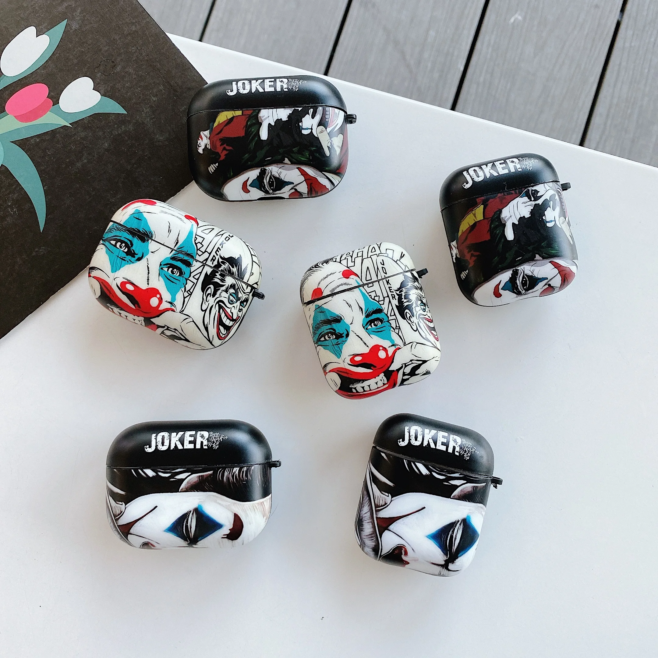 Роскошный чехол IMD Для Apple AirPods 1 2 3 Pro с рисунком клоуна Джокера Аватара милое