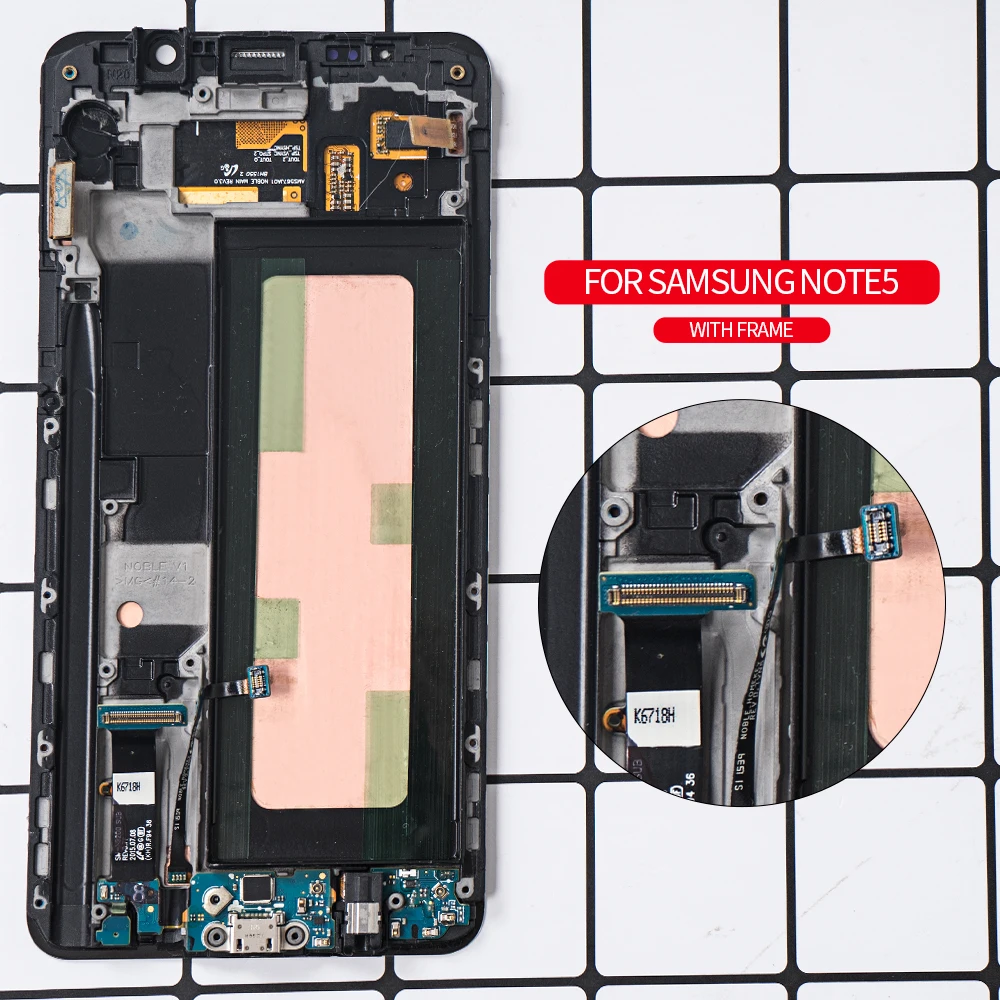 Оригинальный ЖК-дисплей Note 5 Amoled 7 дюйма для SAMSUNG Galaxy N920 N920F N920A N920C сенсорный экран