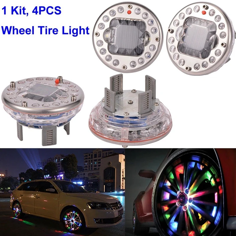 

Универсальные автомобильные светодиодсветодиодный лампы для колес RGB на солнечной батарее