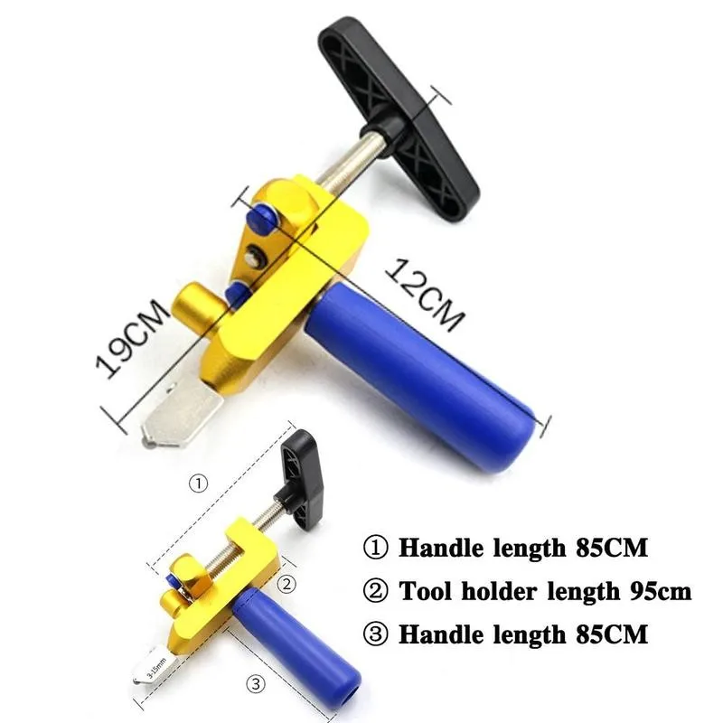 

2-in-1 Glass Tile Cutter Professional Glass Tile Cutting Glass Alloy Glass Cutter Cutting Aluminum Mirror For Tiling Openin A5C6