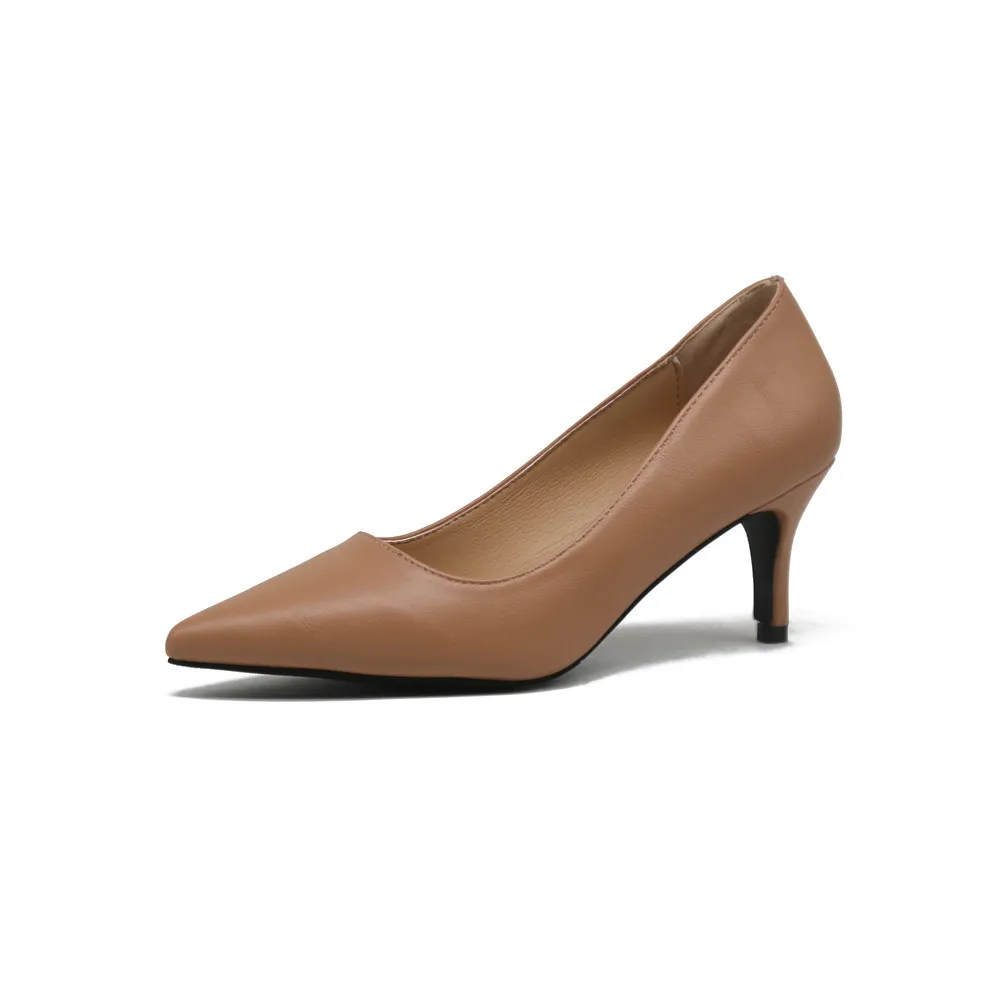 Туфли женские на высоком каблуке классические туфли-лодочки заостренный носок