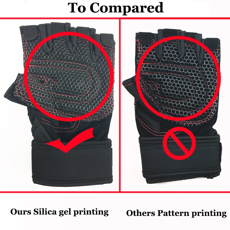 Перчатки для тяжелой атлетики фитнеса мужчин и женщин тренажерный зал Велоспорт