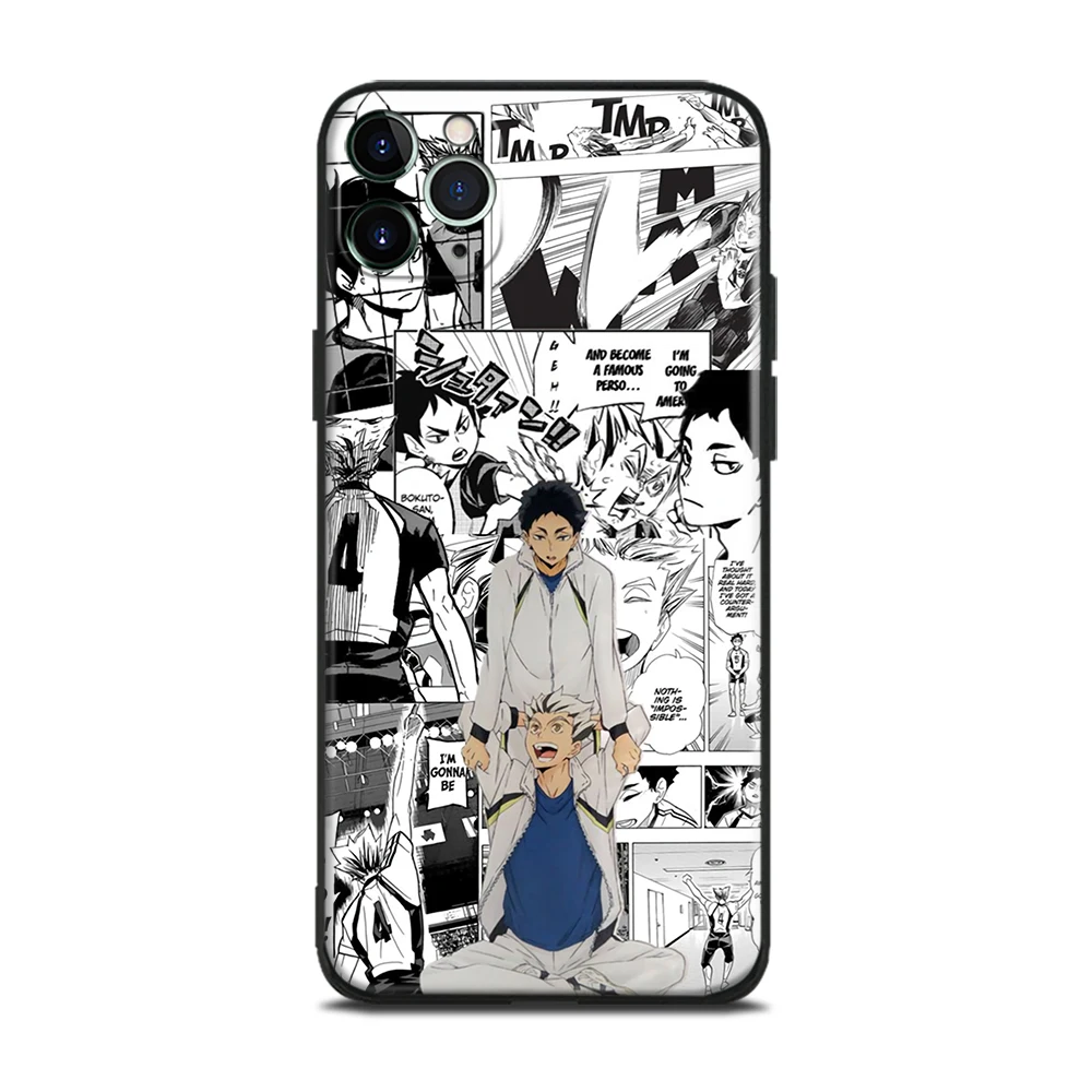 Kotaro Bokuto Keiji Akaashi Haikyuu! Мягкий стеклянный чехол из ТПУ для телефона IPhone SE 6s 7 8 Plus X Xr Xs