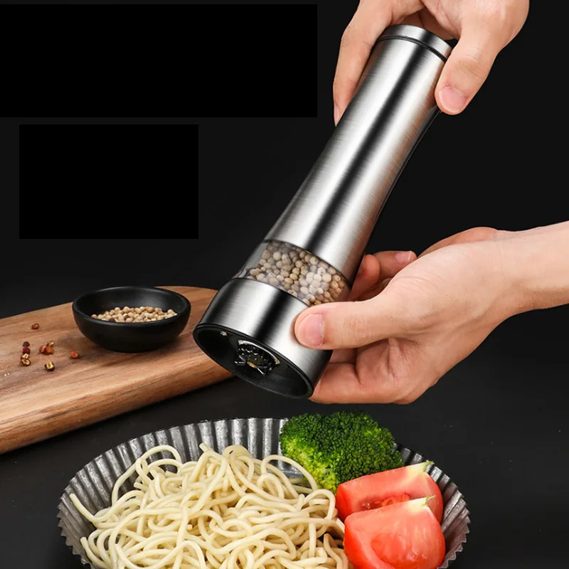 

1Pcs Stainless Steel Salt and Pepper Grinders Spice Jar Containers Bottle Durable Manual Eco-friendly Kitchen Gadgets