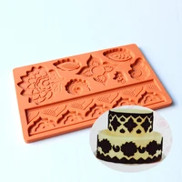 mandala flower lace silicone mold designer diy pottery clay craft decoration concreto molds for plaster