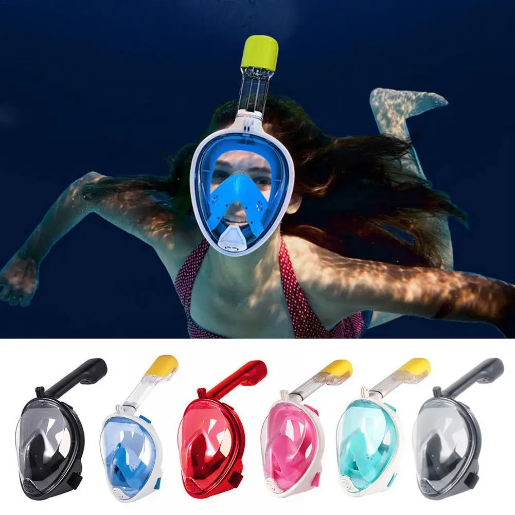 

Full Face Snorkeling Anti-fog Face Protector Set Medical Liquid Silicone Diving Snorkel Dive Equipment Swimming Mask Glasses