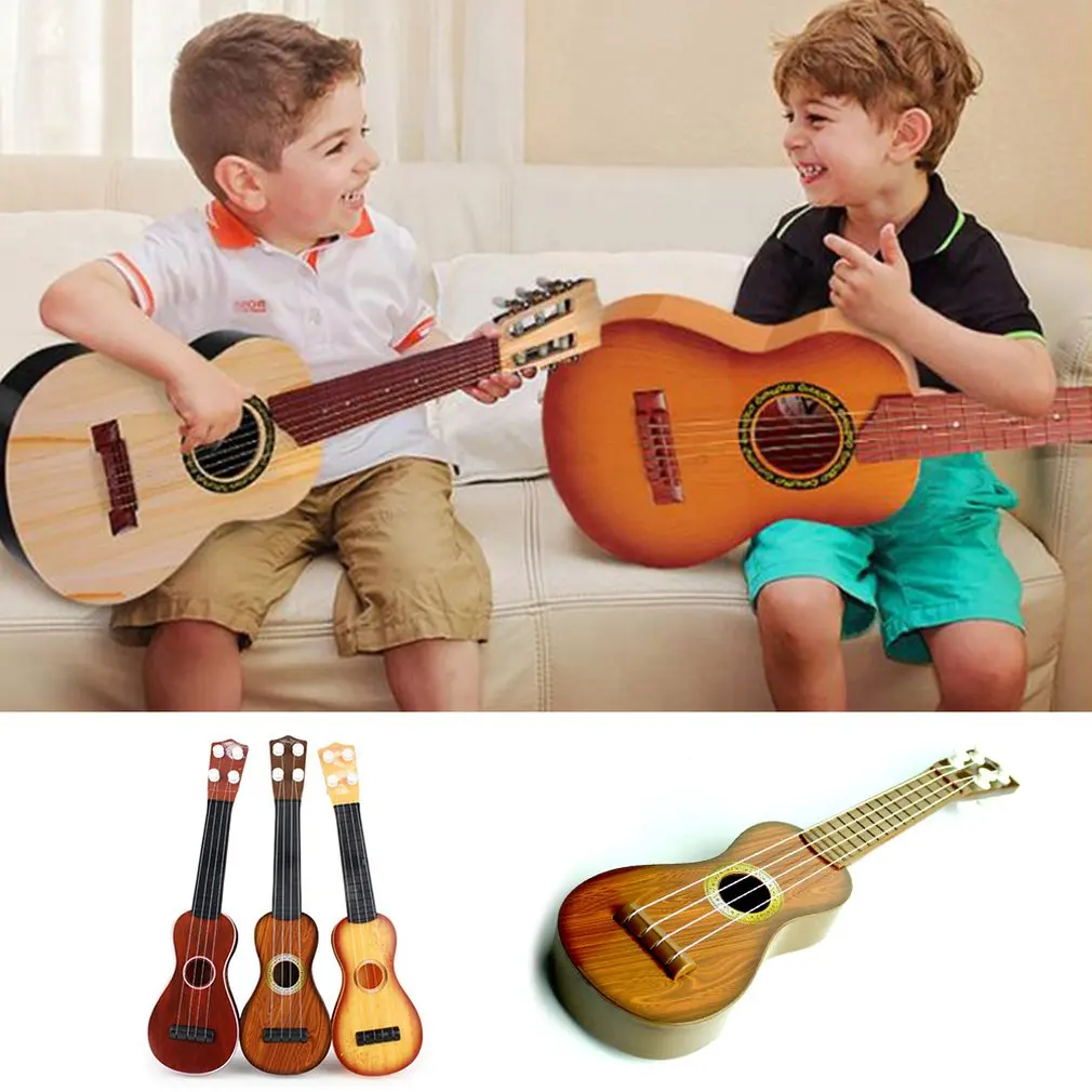 14.5 inch Ukulele Beginner Hawaii 4 String Nylon Strings Guitar Musical Ukelele for Children Kids Girls Christmas Gifts | Игрушки и
