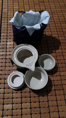 Женский чайный сервиз Набор тканевых чайных кружек портативный дорожный из