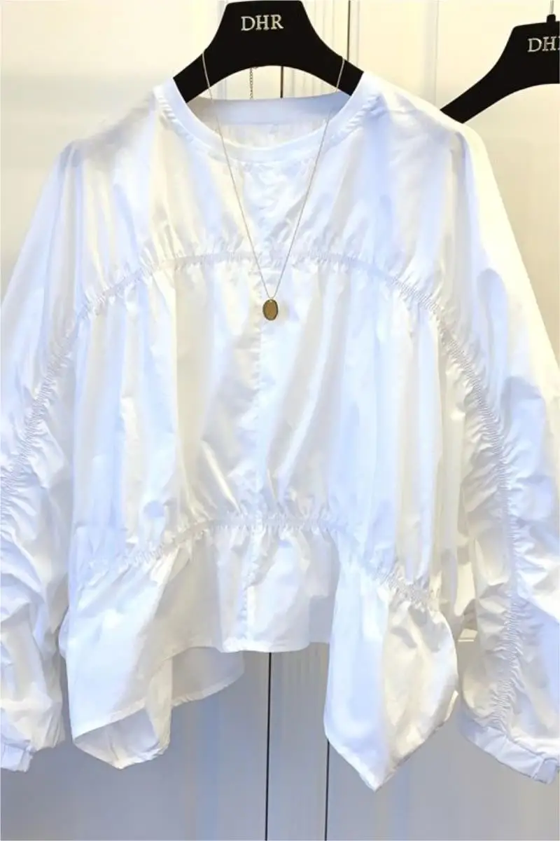 

2021 Spring And Summer New French Romantic Korean Loose Bubble Sleeve Temperament Long Sleeve Shirt Blouse