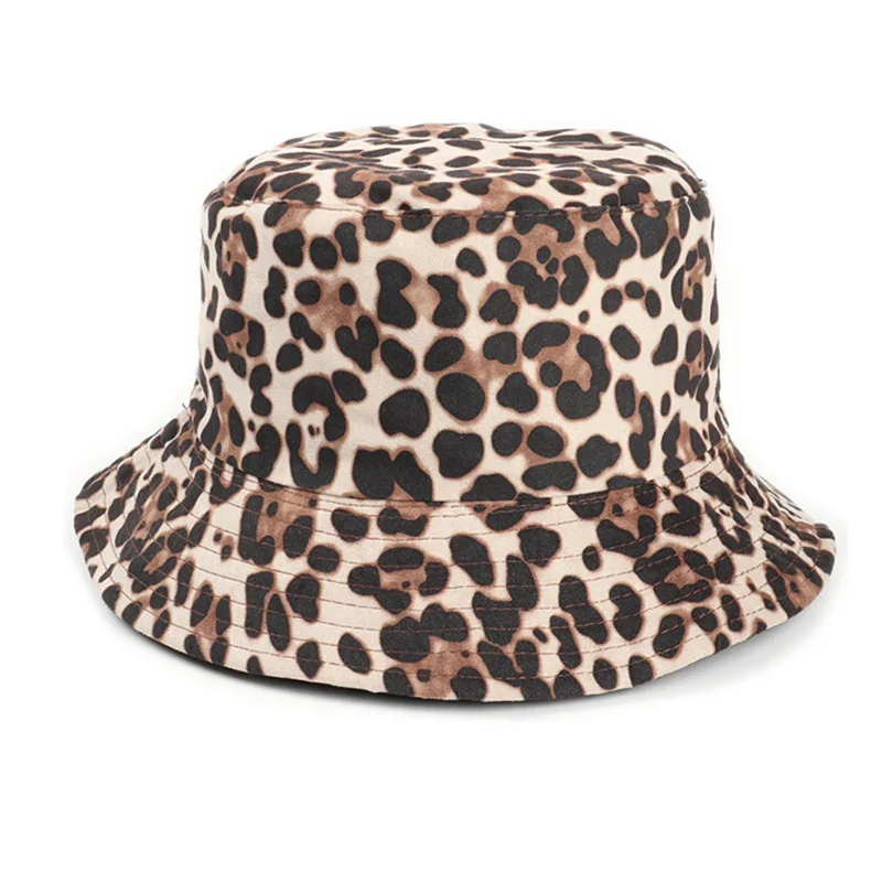 

2020 Leopard Print Two Sides Bucket Hat Fisherman Hat Outdoor Travel Hat Sun Cap Hats for Men and Women 113