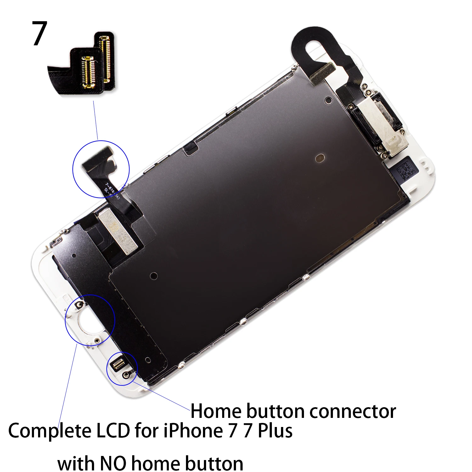 Класс AAA++ полный ЖК-дисплей для iPhone 7 7 Plus 3D сенсорный дигитайзер сборка замена экрана+ фронтальная камера+ динамик+ подарки
