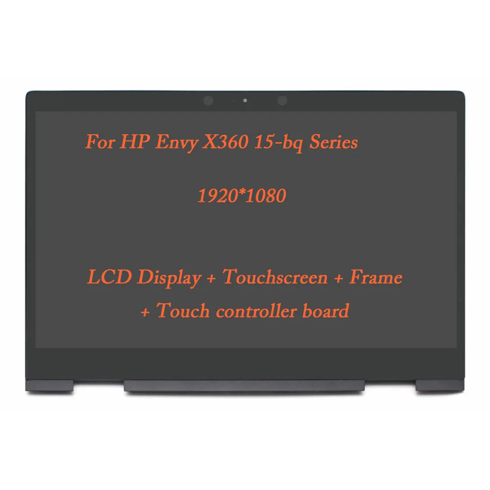 ЖК экран с дигитайзером для ноутбука HP Envy X360 15 bq serie 6 дюйма 1080P в сборе + рамка bq102ng