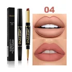 12 цветов Стойкая подводка для губ матовые помады двойная головка карандаш для губ водостойкая увлажняющая косметика