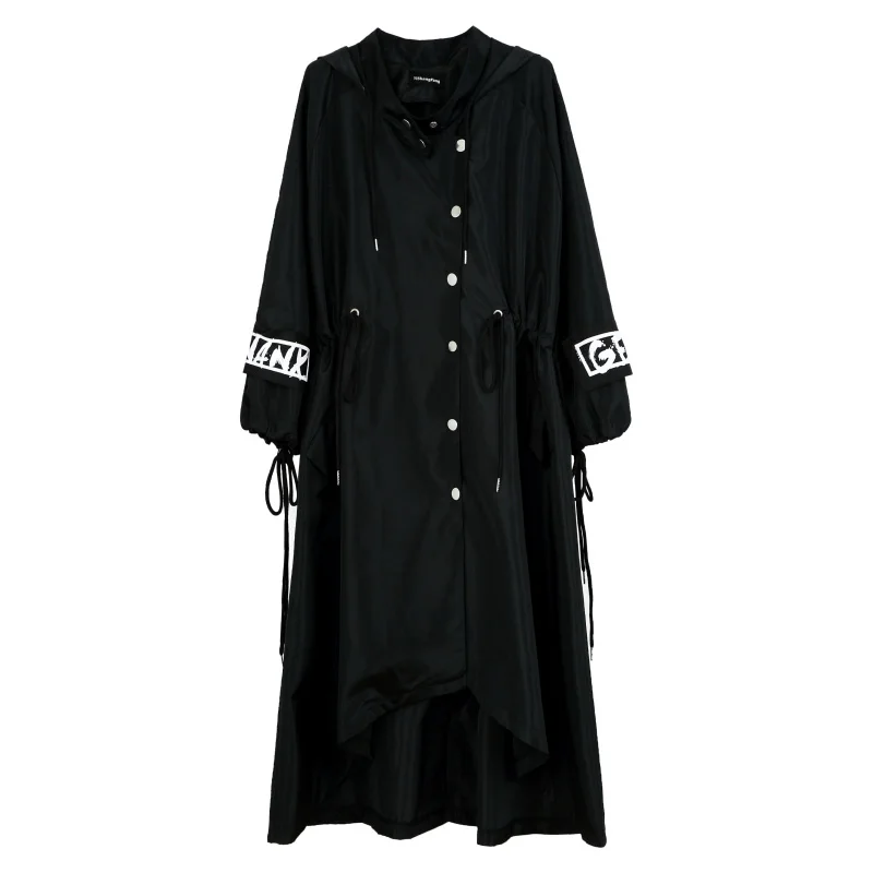 2019 Осенняя мода патч дизайн длинные пальто украшение булавка женский шикарный