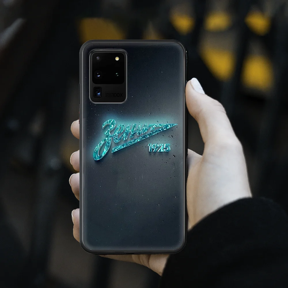 

FC Zenit football soccer Phone Case cover hull For SamSung Galaxy S 5 6 7 8 9 10 20 Edge Plus E Lite Ultra black prime painting