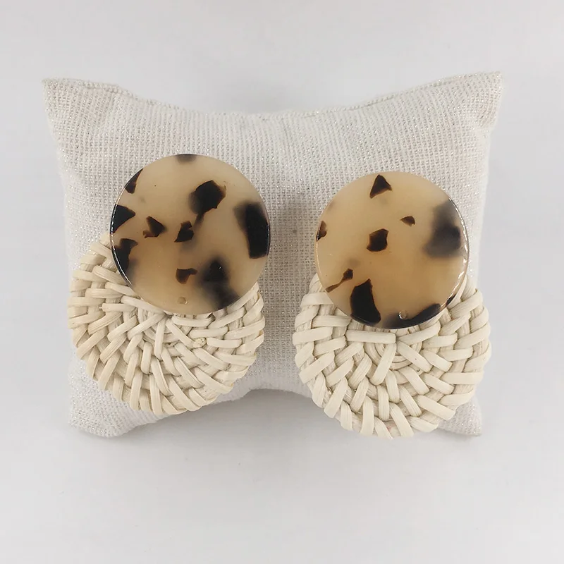 Новая мода Леопардовый принт ацетат ручной работы геометрический деревянный