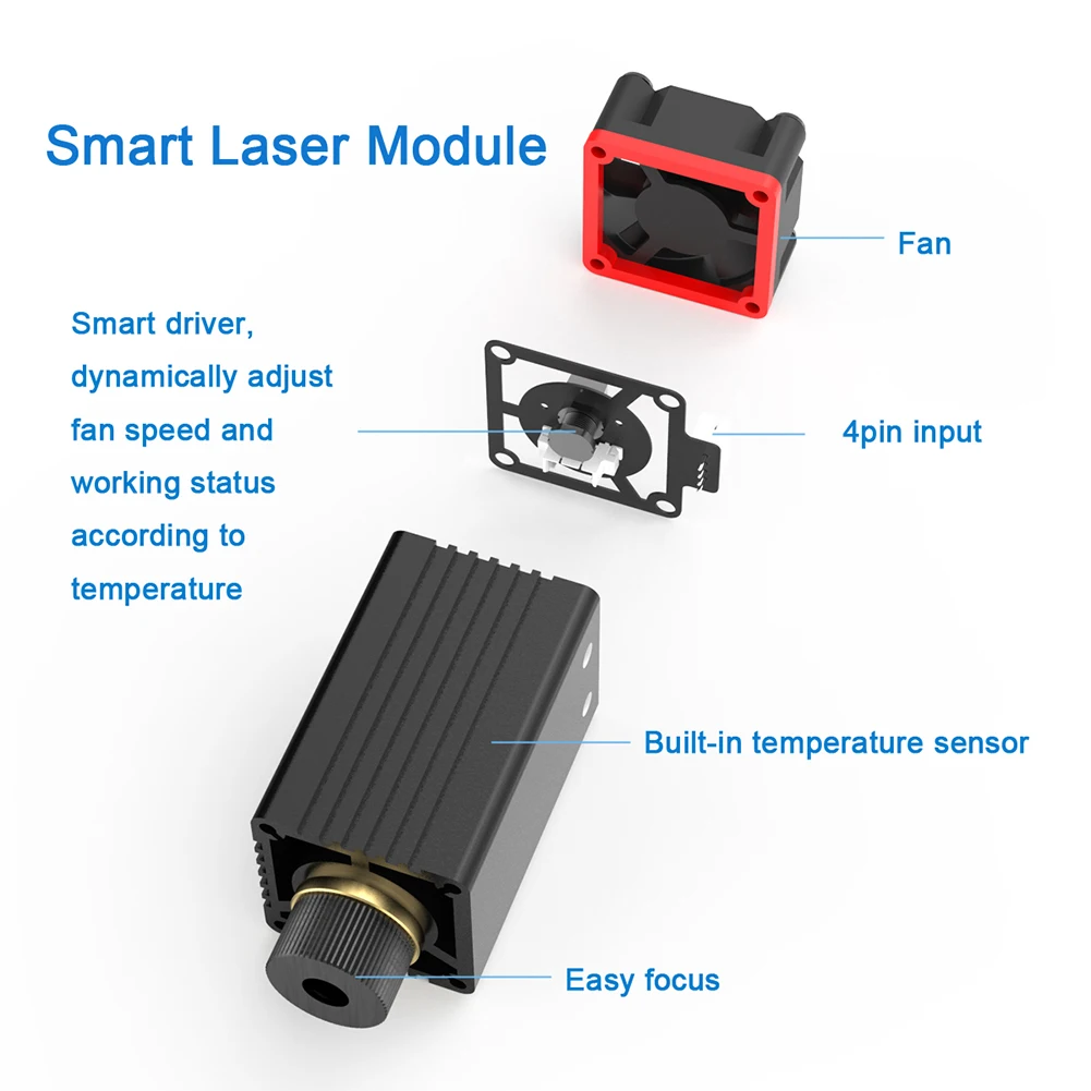 

Mini CNC Laser Engraver Cutter Printer 2.5W High Speed Small Engraving Carving Cutting Machine Big Area Marking Equipments