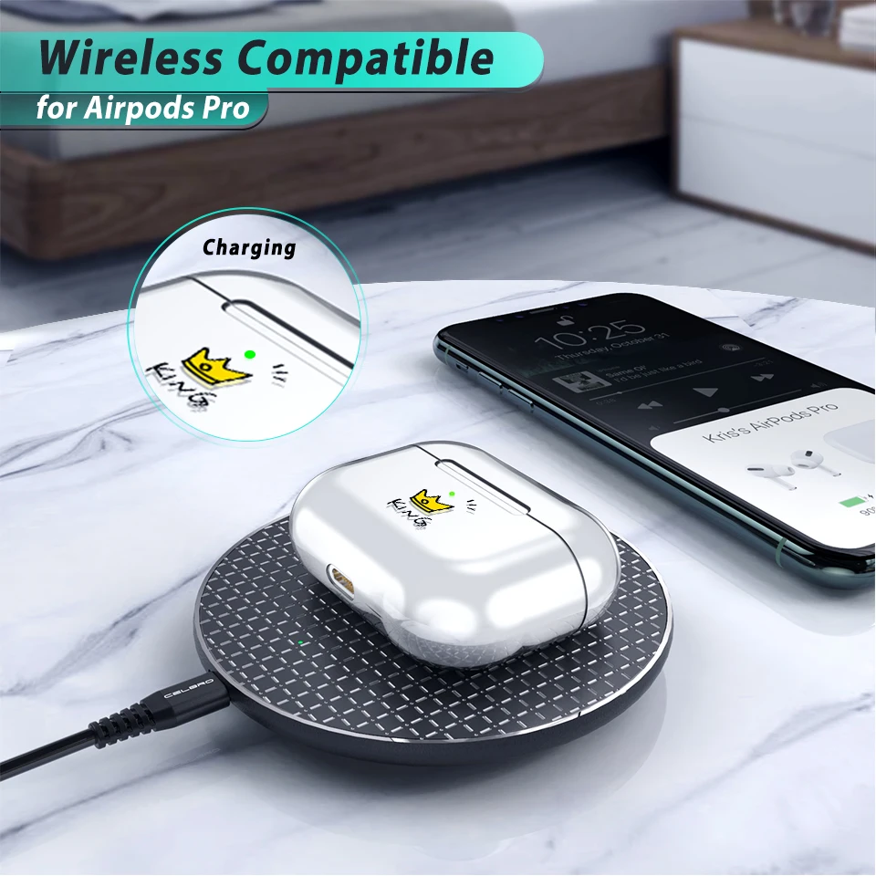 Прозрачный чехол-накладка для AirPods Pro, Жесткий ПК, Cristal, милый мультяшный протектор для наушников Air Pod Pro 3, чехол для AirPods Box