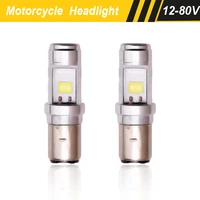 1pcs h6 ba20d led motorcycle headlight bulbs hi lo beam motor fog lamp scooter auxiliary light accessories motobike headlamp 12v