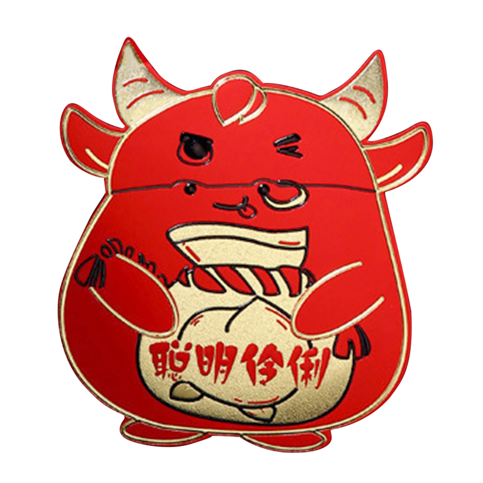 

2021 Ox Year Red Envelope Cartoon Cow Shape Three-dimensional Lucky Money Red Packet New Year Money Pouches Party Gift Box